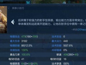 《强力后羿出装铭文教学攻略》（打造绝世射手，畅享荣耀巅峰）