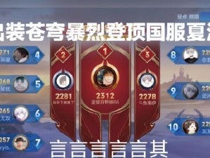 爆裂苍穹出装攻略大全（超详细攻略帮你成为爆裂苍穹巅峰玩家！）