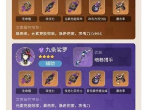 以重云圣遗物搭配重云武器，打造最强重云套装！（原神重云套装攻略，让你玩转重云）